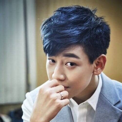 Navy blue hair for men