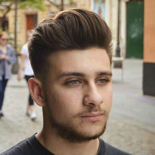 the quiff for guys with round faces